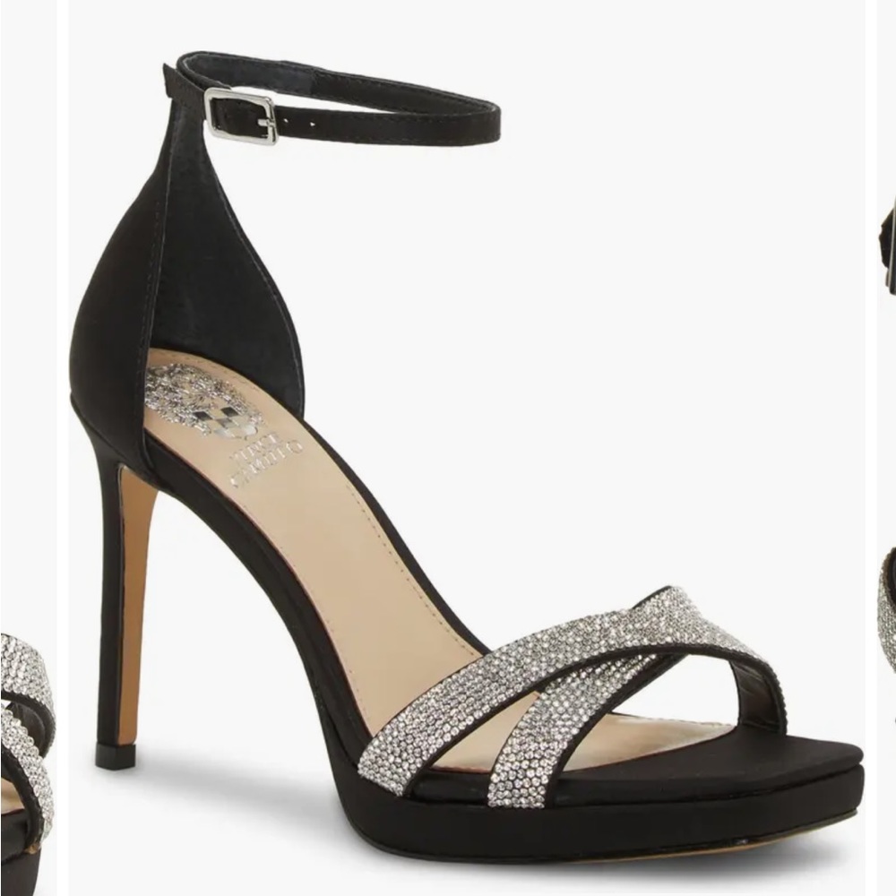 Vince Camuto Kalvira Black Embellished Platform Heels